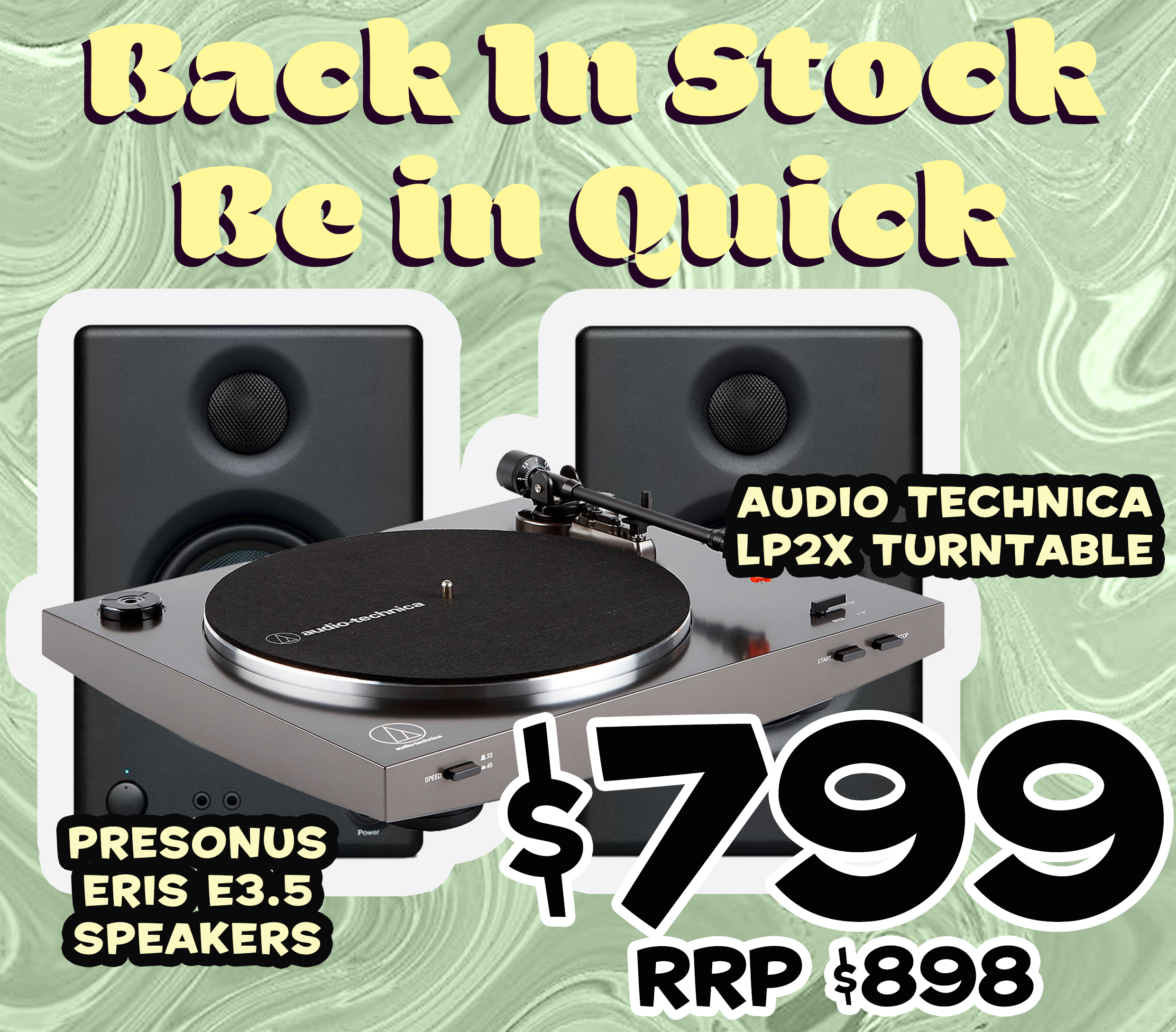 Audio Technica Lp2x / Presonus Eris E3.5 Package Deal